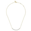 Gabriel Fashion Necklaces and Pendants 14K Yellow Gold Curved Bujukan Bar Diamond Necklace