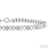 Ashi Bracelet Silver Heart Shape Diamond Bracelet
