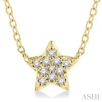 Ashi Necklaces and Pendants Star Petite Diamond Fashion Pendant1/10 ctw