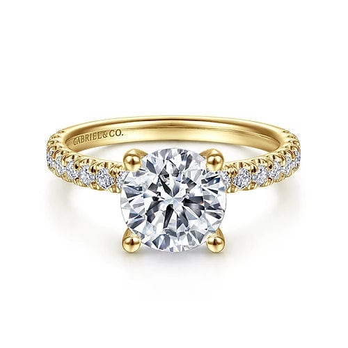 Gabriel Bridal ENGAGEMENT RINGS Amira - 14K Yellow Gold Round Diamond Engagement Ring
