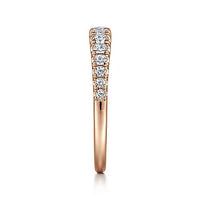 Gabriel Bridal ENGAGEMENT RINGS Kiana - 14K Rose Gold Diamond Anniversary Band - 0.48 ct