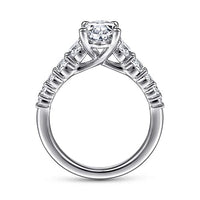 Gabriel Bridal ENGAGEMENT RINGS Reed - 14K White Gold Oval Diamond Engagement Ring