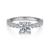 Gabriel Bridal ENGAGEMENT RINGS Zelmira - 14K White Gold Round Diamond Engagement Ring
