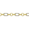 Gabriel Fashion Bracelet 14K Yellow and White Gold Diamond Bracelet with Alternating Links