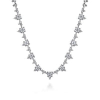 Gabriel Fashion Necklaces and Pendants 14K White Gold Diamond Necklace
