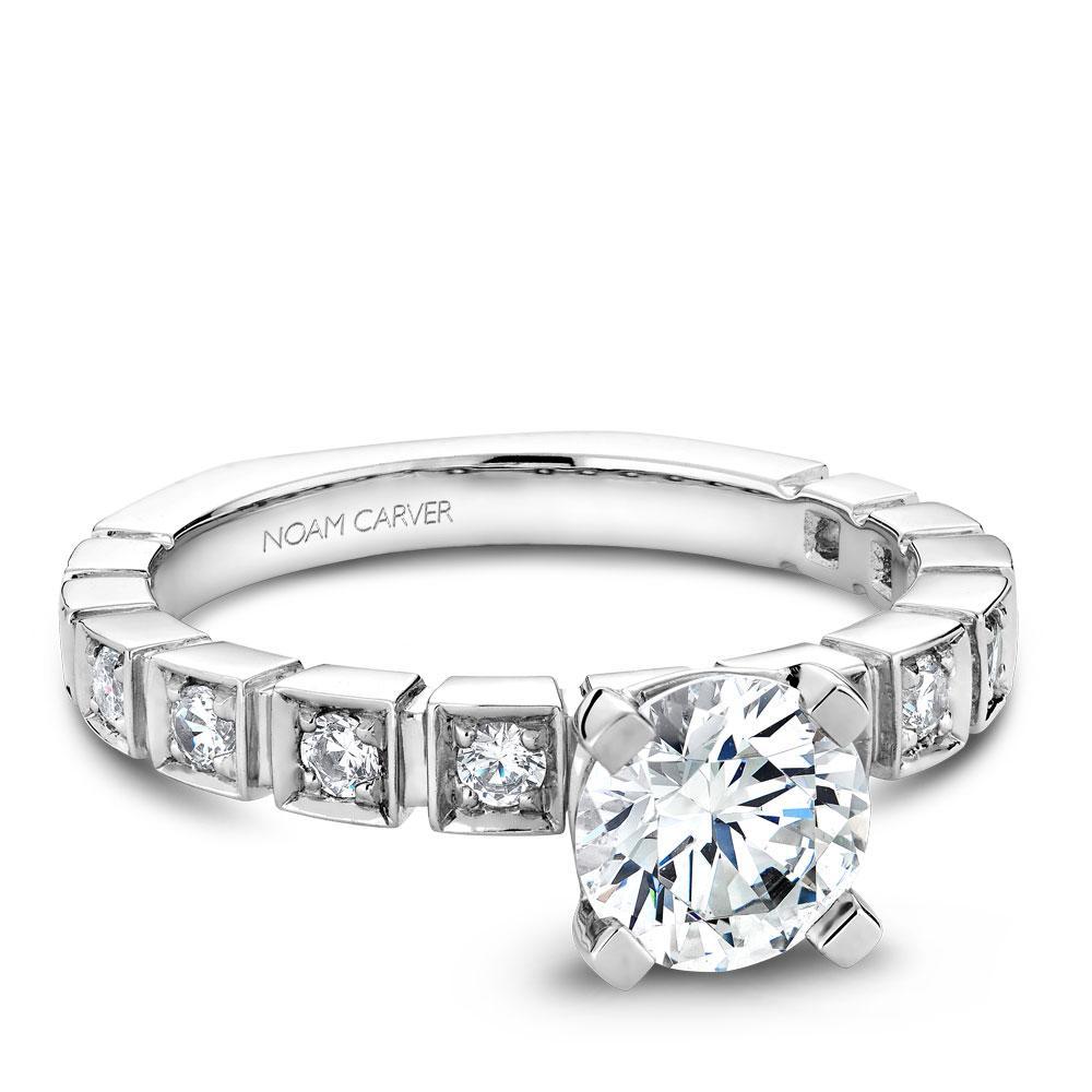 Solitaire diamond ring with deals side diamonds