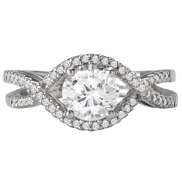 18kt Split Halo Ring ENGAGEMENT RINGS Romance [Everett Jewelry Shreveport Louisiana]
