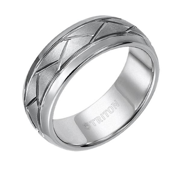 Tungsten carbide triton mans orders wedding ring