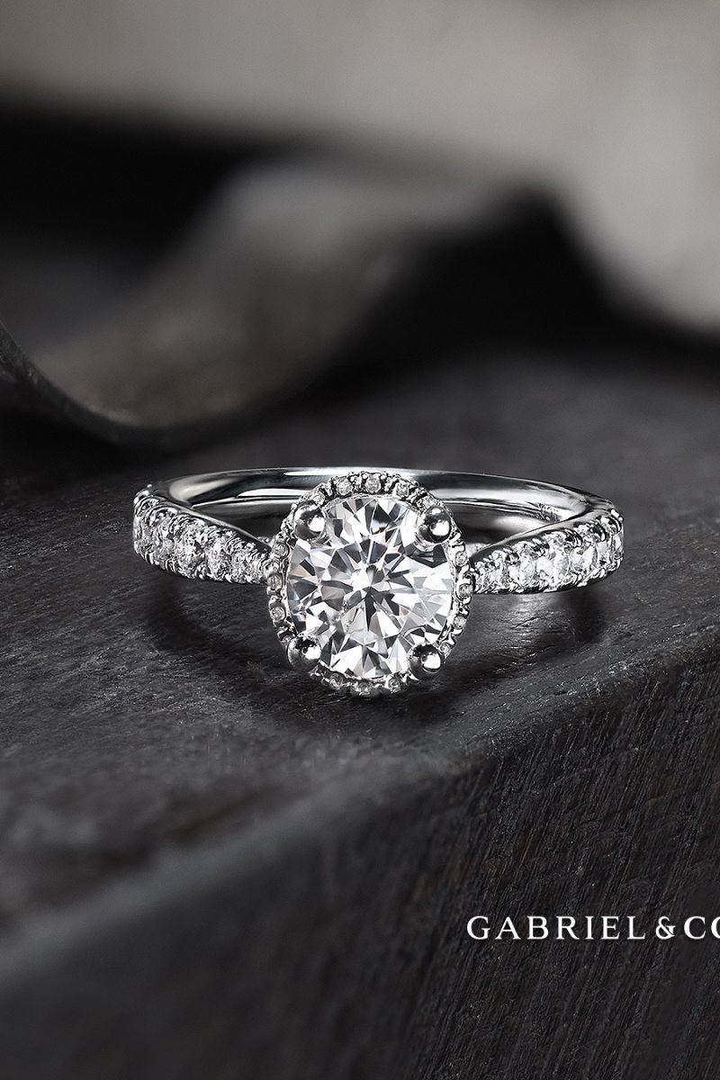 Hidden Halo Diamond Rings