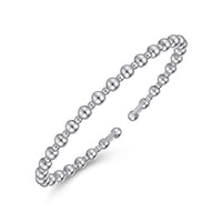 14K White Gold Bujukan Open Bangle - Everett Jewelry