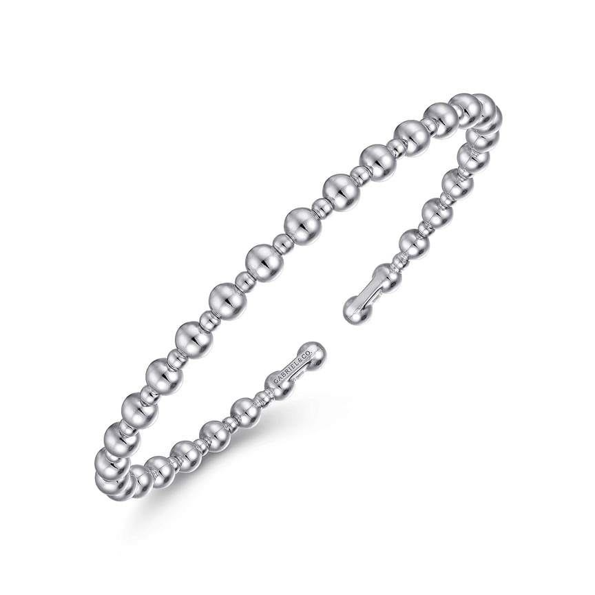 14K White Gold Bujukan Open Bangle - Everett Jewelry