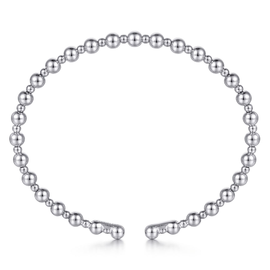 14K White Gold Bujukan Open Bangle - Everett Jewelry