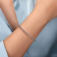 14K White Gold Bujukan Open Bangle - Everett Jewelry