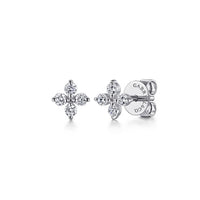 14K White Gold Diamond Stud Earrings - Everett Jewelry