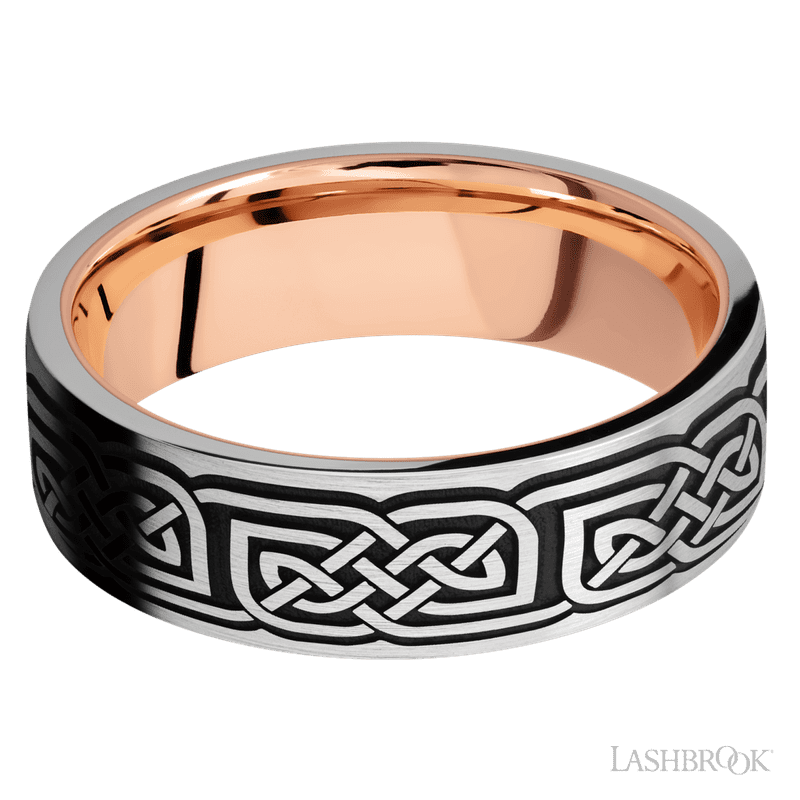 14K White Gold with Satin Finish and 14K Rose Gold - Everett Jewelry