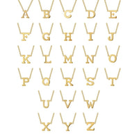 14K Yellow Gold A Initial Necklace - Everett Jewelry