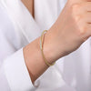 14K Yellow Gold Bujukan Bead Bangle with Diamonds - Everett Jewelry