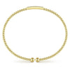 14K Yellow Gold Bujukan Bead Bangle with Diamonds - Everett Jewelry