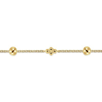 14K Yellow Gold Bujukan Beads Station Bracelet - Everett Jewelry
