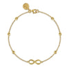 14K Yellow Gold Bujukan Chain Bracelet with Infinity Station - Everett Jewelry