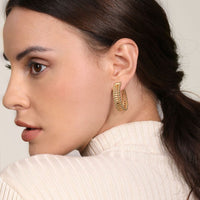 14K Yellow Gold Bujukan Classic Hoop Earrings in 30mm - Everett Jewelry