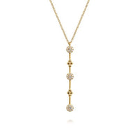 14K Yellow Gold Bujukan Diamond Bar Necklace - Everett Jewelry