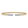 14K Yellow Gold Bujukan Diamond Bars Bangle - Everett Jewelry