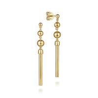 14K Yellow Gold Bujukan Drop Earrings - Everett Jewelry