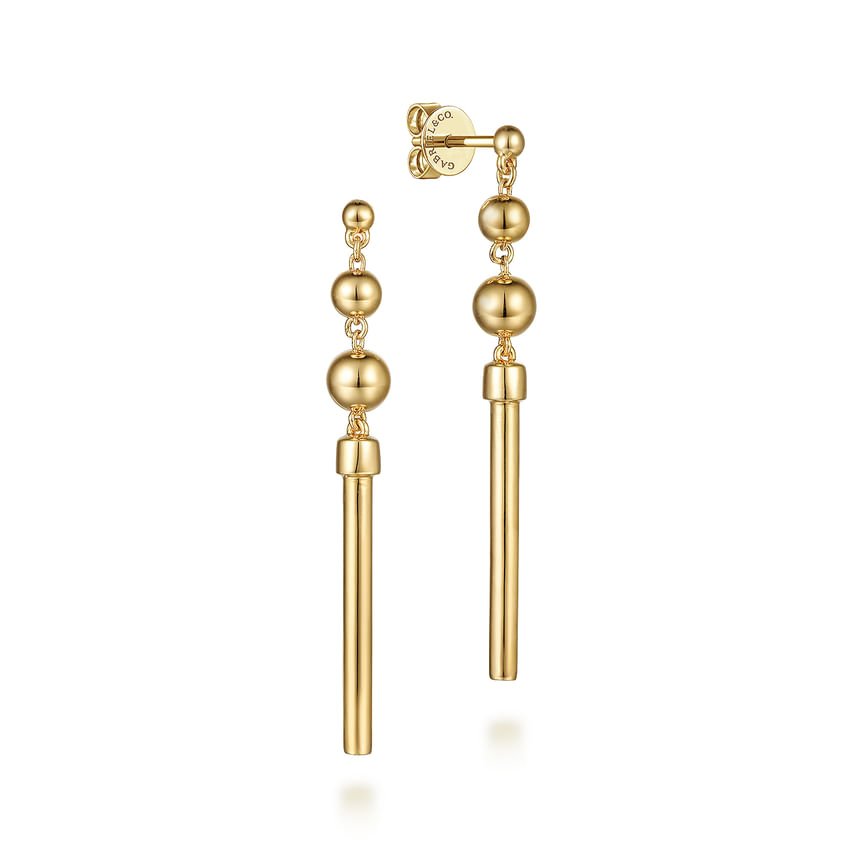 14K Yellow Gold Bujukan Drop Earrings - Everett Jewelry
