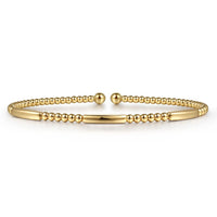 14K Yellow Gold Bujukan Open Bangle - Everett Jewelry