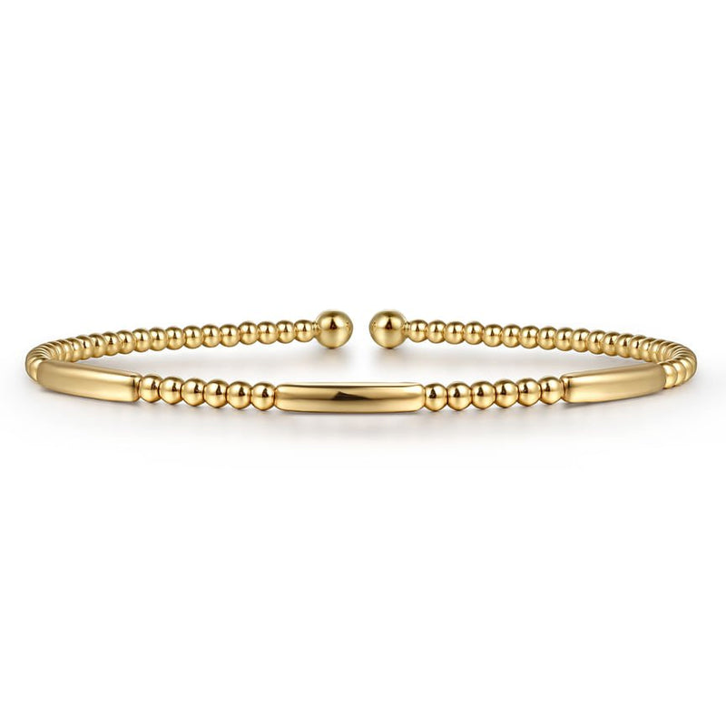 14K Yellow Gold Bujukan Open Bangle - Everett Jewelry