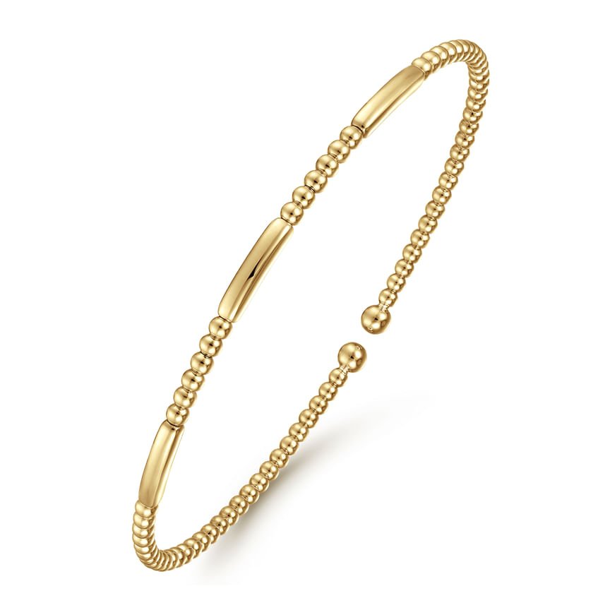 14K Yellow Gold Bujukan Open Bangle - Everett Jewelry