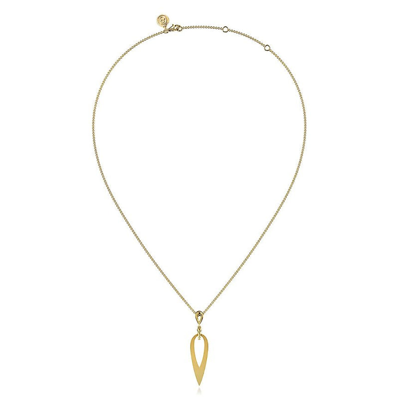 14K Yellow Gold Bujukan Pendant Drop Necklace - Everett Jewelry