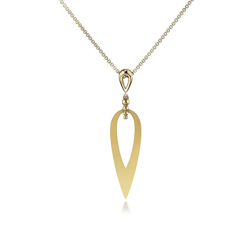 14K Yellow Gold Bujukan Pendant Drop Necklace - Everett Jewelry