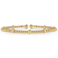 14K Yellow Gold Bujukan Split Bangle - Everett Jewelry