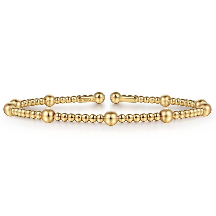 14K Yellow Gold Bujukan Split Bangle - Everett Jewelry