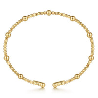 14K Yellow Gold Bujukan Split Bangle - Everett Jewelry