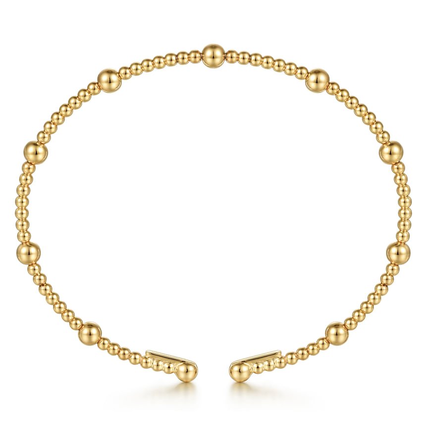 14K Yellow Gold Bujukan Split Bangle - Everett Jewelry