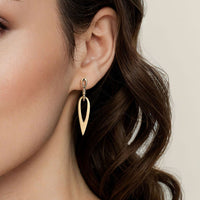 14K Yellow Gold Bujukan Stud Drop Earrings - Everett Jewelry
