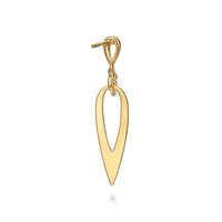 14K Yellow Gold Bujukan Stud Drop Earrings - Everett Jewelry