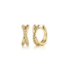 14K Yellow Gold Bujukan Twisted Huggie Earrings - Everett Jewelry