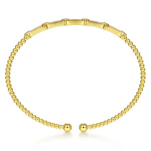 14K Yellow Gold Diamond Bangle - Everett Jewelry