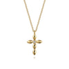 14K Yellow Gold Diamond Cross Necklace - Everett Jewelry