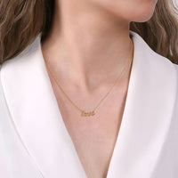 14K Yellow Gold Love Necklace - Everett Jewelry