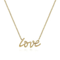 14K Yellow Gold Love Necklace - Everett Jewelry