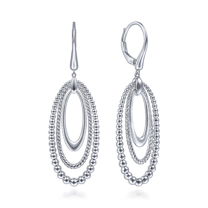 925 Sterling Silver Bujukan and Rope Drop Earrings - Everett Jewelry