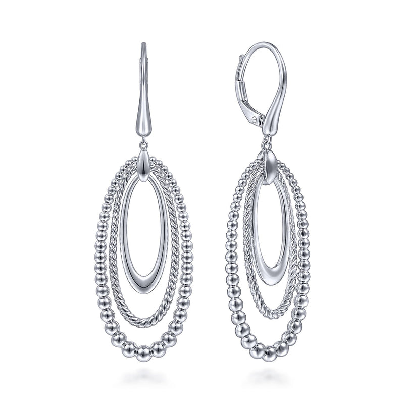 925 Sterling Silver Bujukan and Rope Drop Earrings - Everett Jewelry