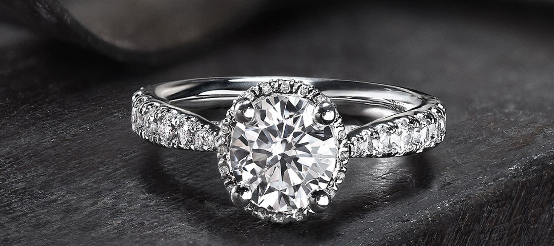 Hidden Halo Engagement Rings