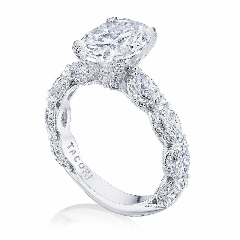 Classic Crescent RoyalT | Oval Solitaire Engagement Ring - Everett Jewelry