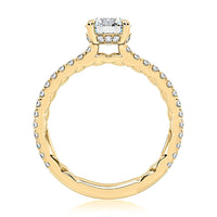 Classic Round Center Diamond Engagement Ring with a Hidden Halo - Everett Jewelry